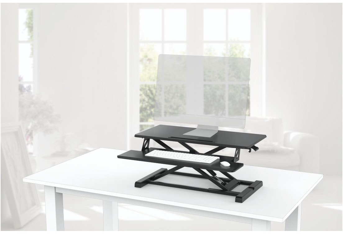 Höhenverst. Schreibtischaufsatz (80x40cm) schwarz
