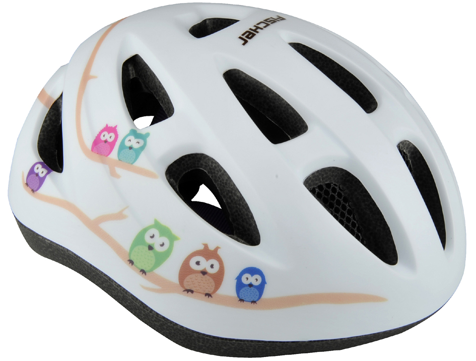 FISCHER Kinder-Fahrrad-Helm , Eule, , Größe: S/M