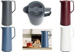 emsa Isolierkanne MOTIVA, 1,0 Liter, nord blau im Nordic Design, ergonomischer Schraubdeckel, - 1 Stück (3110600636)