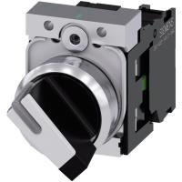 Siemens Drehschalter Frontring Metall, Hochglanz Schwarz, Weiß 1 x 90 ° SIRIUS ACT 3SU1150-2BF60-1BA0 1 St. (3SU1150-2BF60-1BA0)