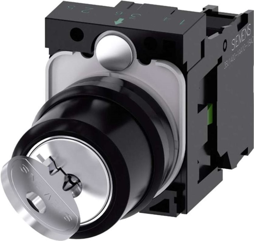 Siemens Schlüsselschalter Frontring Kunststoff Schwarz, Grau 1 x 90 ° Schlüsselentriegelung SIRIUS ACT 3SU1100-4BF11-1B (3SU1100-4BF11-1BA0)