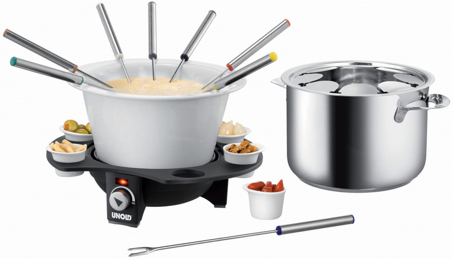 48645 Elegance Fondue schwarz/silber