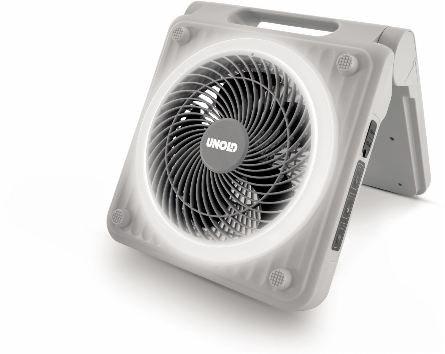 86517 Solarventilator Camping Tischventilator grau