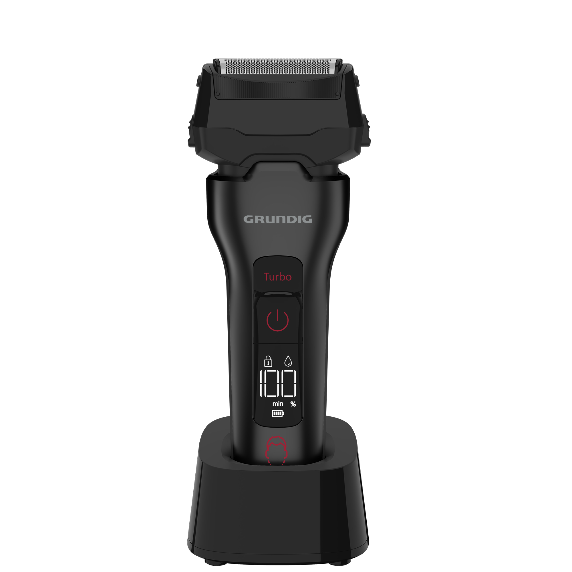 Grundig MS 9330 Folienschaber Trimmer Schwarz - Rot ()