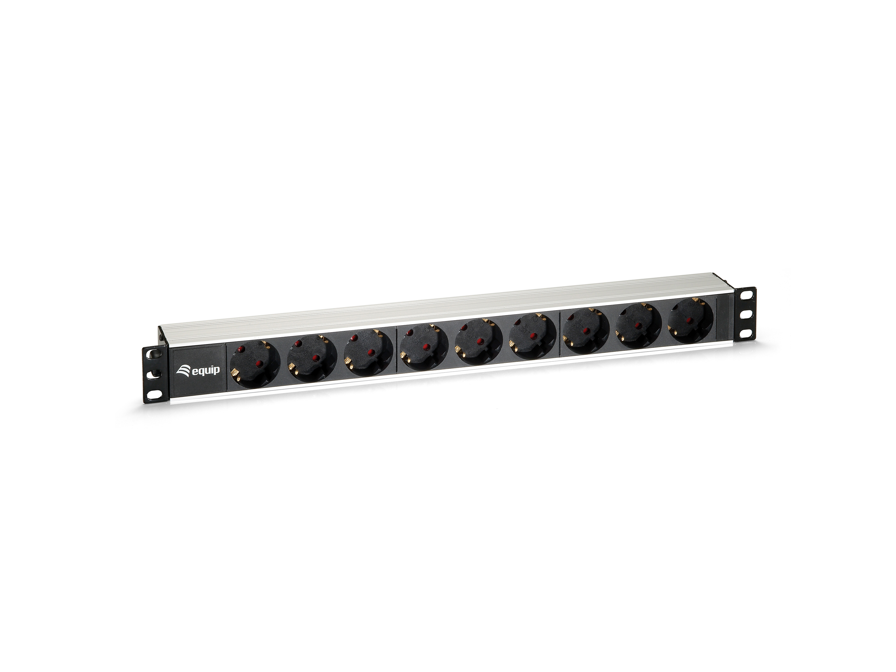 Equip 333292 Stromverteilereinheit (PDU) 9 AC-Ausgänge 1U Schwarz, Silber (333292)