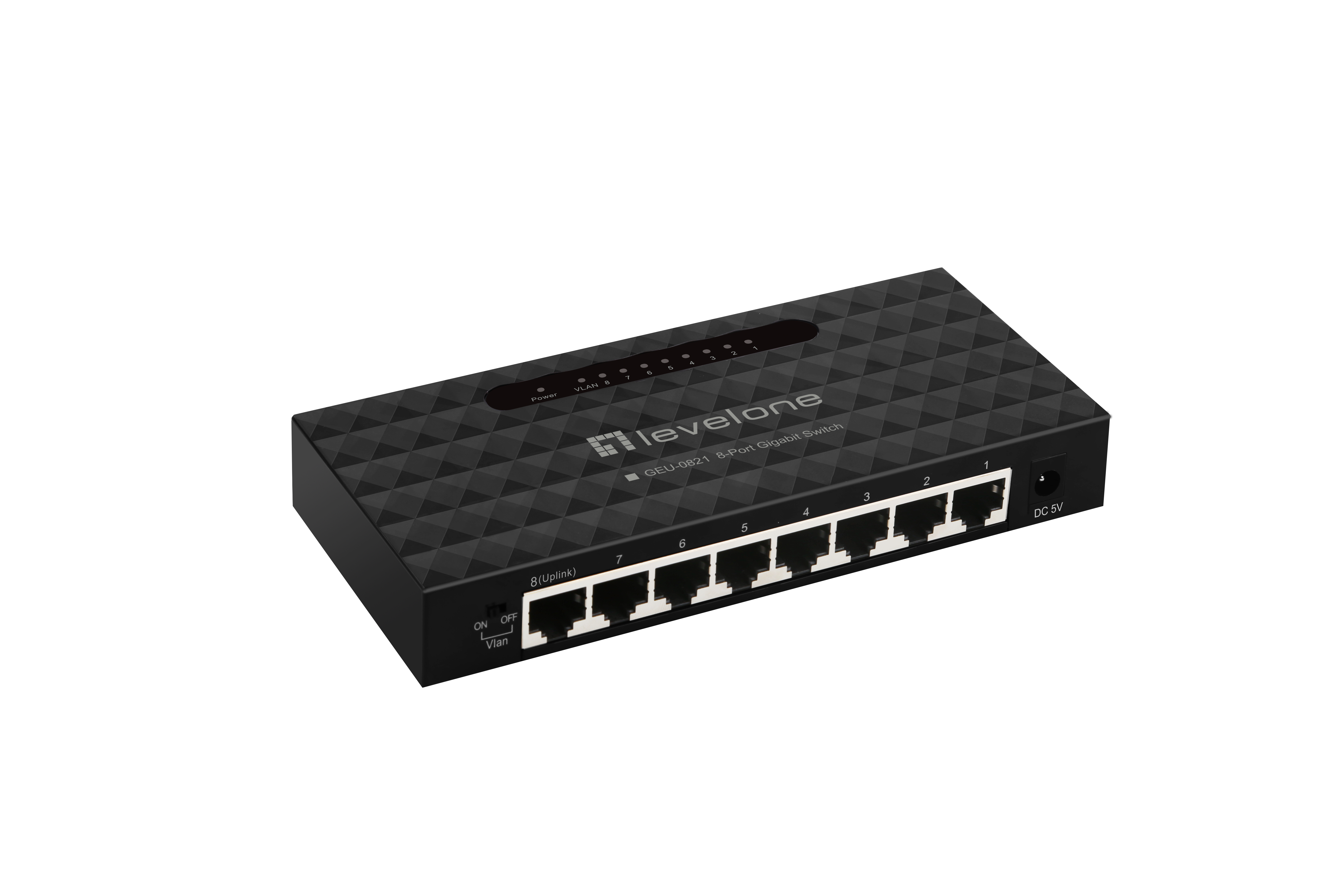 LevelOne GEU-0821 - Switch - 8 x 10/100/1000 - Desktop, wandmontierbar (GEU-0821)