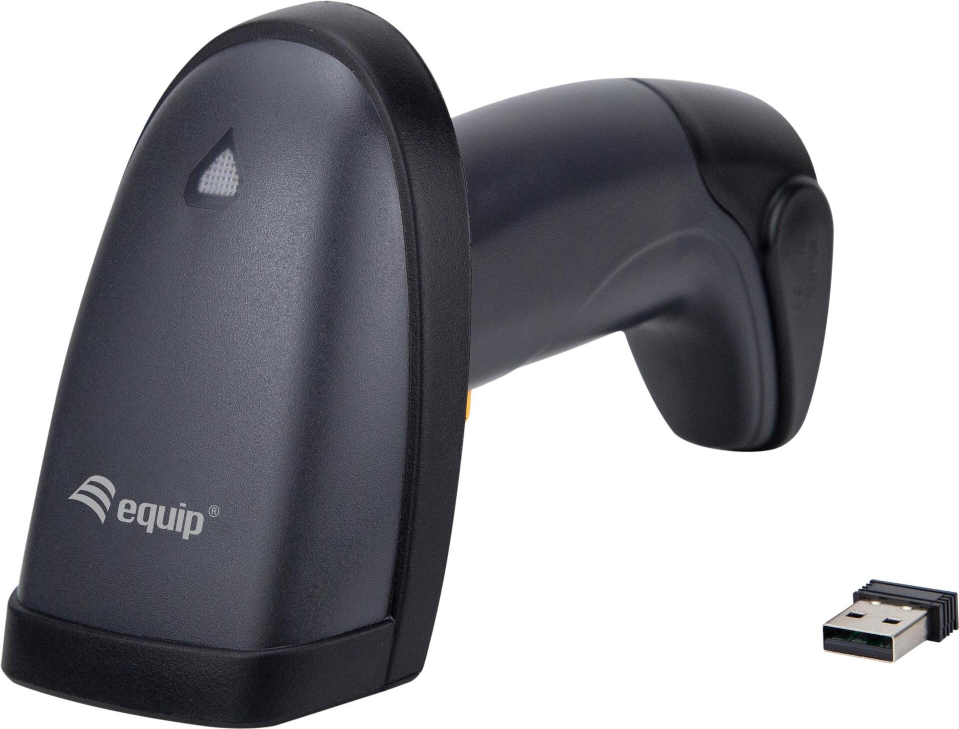 Equip Drahtloser 2D-Barcodescanner - mit Ständer - Tragbares Barcodelesegerät - 1D/2D - LED - Codabar - Code 11 - Code 128 - Code 39 - Code 93 - EAN 128 - EAN-13 - EAN-8 - GS1 DataBar - ISBN - ISSN,... - Datenmatrix - PDF417 - QR Code - Auto-inductio