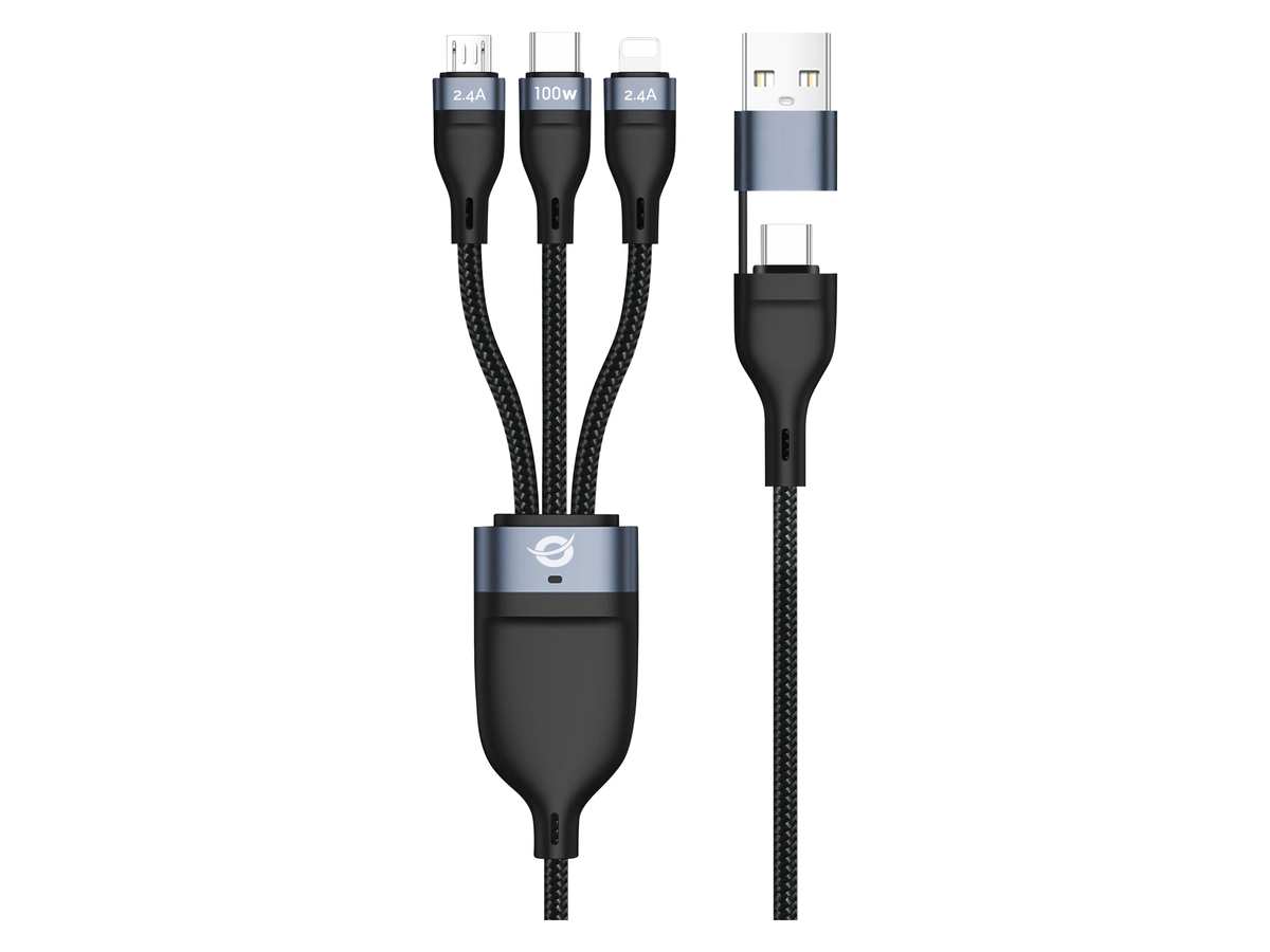 CONCEPTRONIC USB-C Kabel ETTA06B15 100W 1,5m schwarz 3-in-1