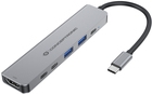 Conceptronic 6-1 Dock USB-C->HDMI 2xUSB-A 3xUSB-C+ 25cm gr (DONN33G)