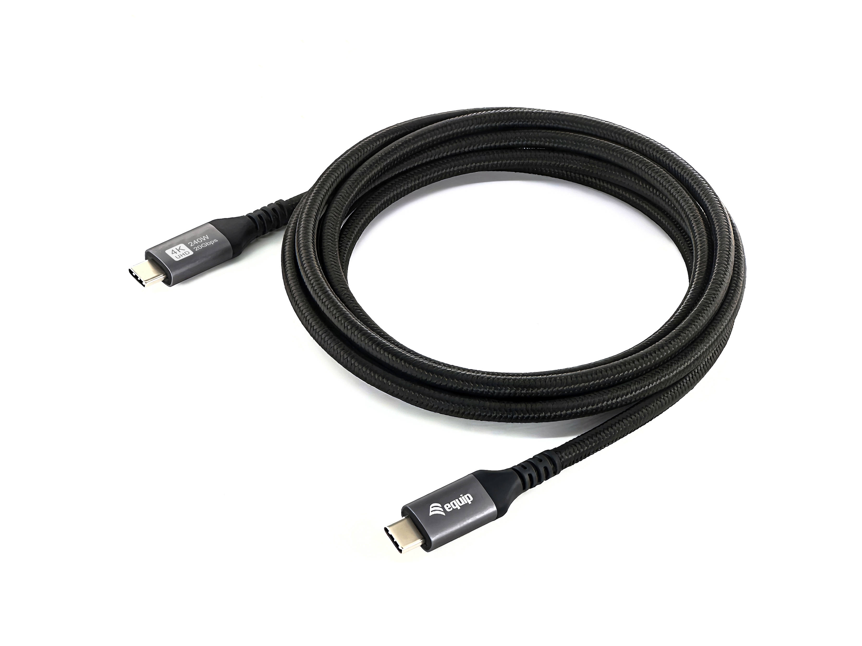 Equip Kabel USB-C4.0->C Gen2x2 PD100W St/St 3.00m schwarz (128384)