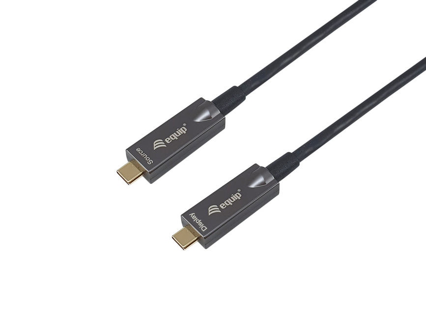 Equip Kabel USB-C3.2->C AOC 8K PD60W St/St 15.00m schwarz (119469)