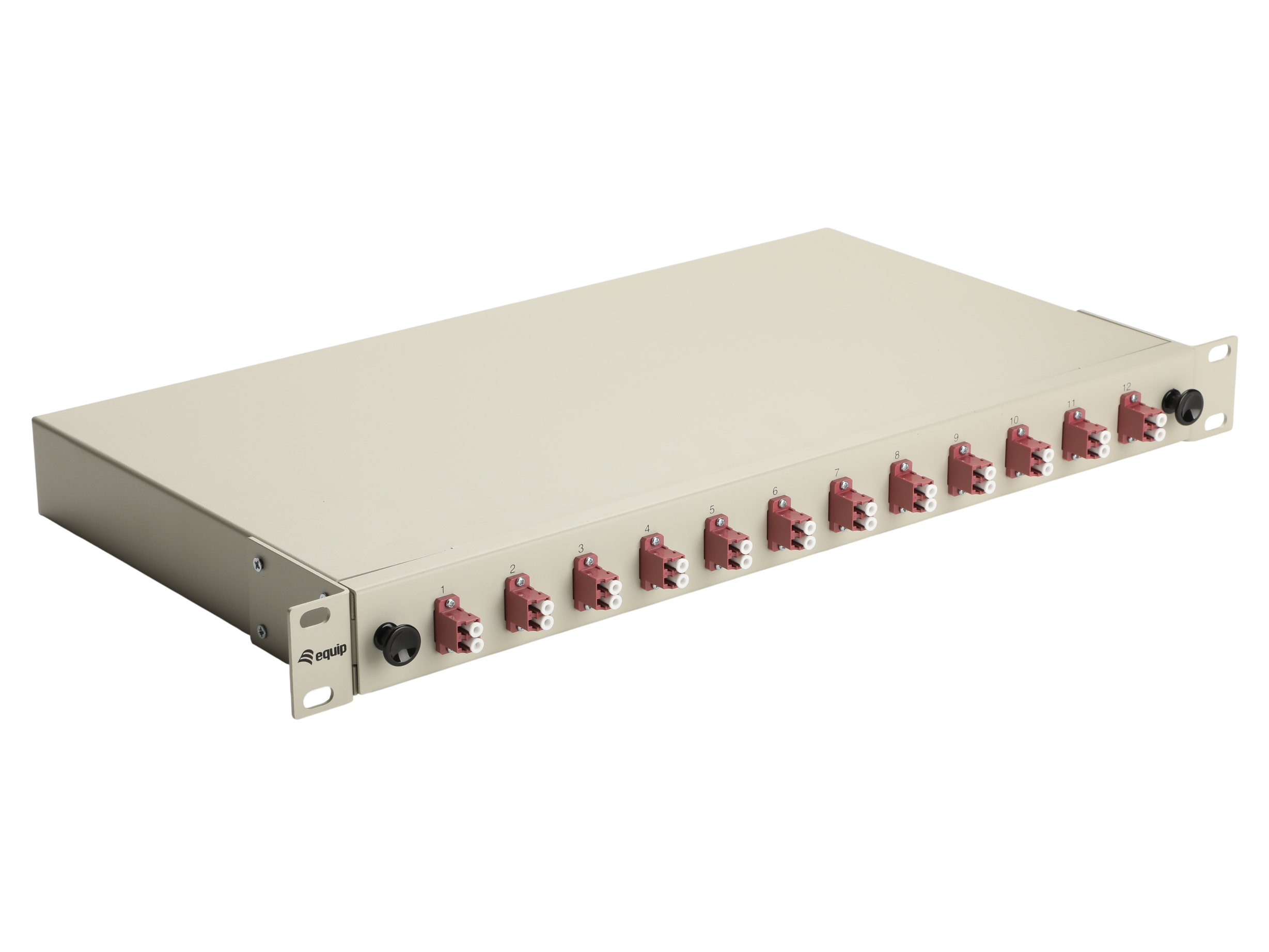 Equip LWL-Spleißkasten 12-Port LC-Duplex OM4 1U komplett gr (337205)