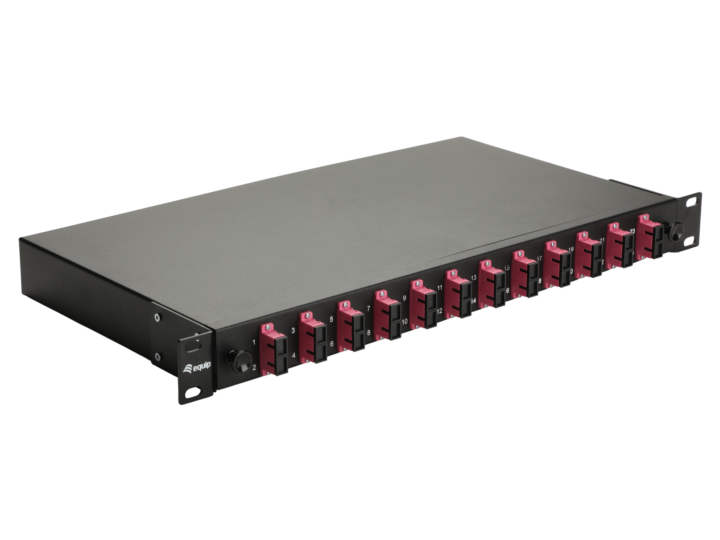 Equip LWL-Spleißkasten 12-Port SC-Duplex OM4 1U komplett sw (337304)