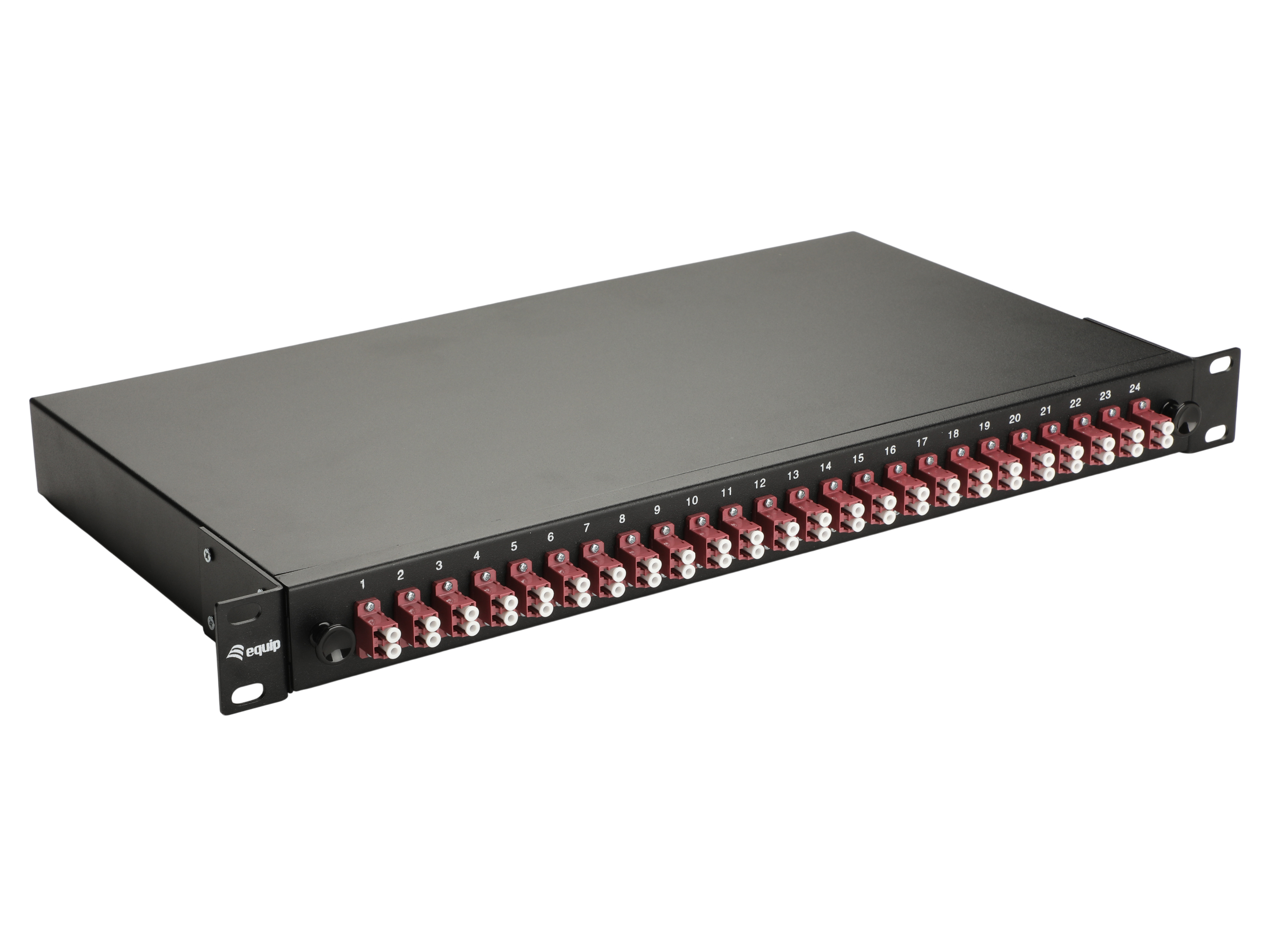 Equip LWL-Spleißkasten 24-Port LC-Duplex OM4 1U komplett sw (337214)