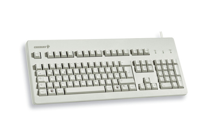 CHERRY G80-3000 - Tastatur - PS/2, USB - Englisch - US - Hellgrau (G80-3000LXCEU-0)