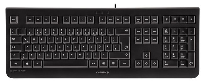 CHERRY KC 1000 - Tastatur - Schweizer - Schwarz (JK-0800CH-2)