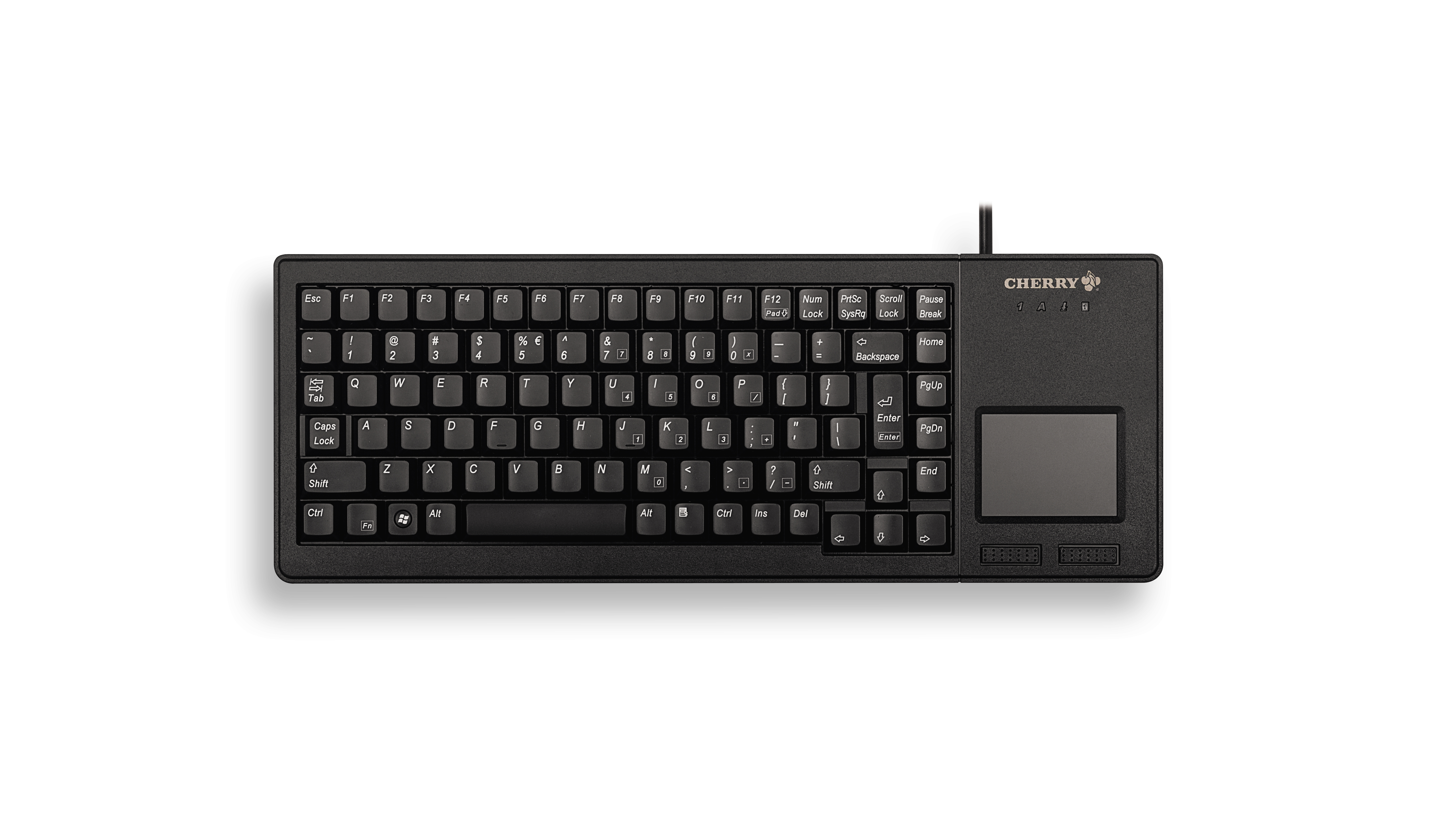 Cherry XS TOUCHPAD KEYBOARD USB kabellos: nein/ funkgesteuert: nein/ Infrarot gesteuert: ja/ ergonomisch: nein/ Farbe: schwarz/ finnisch/englisch, isländisch, norwegisch, norwegisch/englisch, finnisch (G84-5500LUMPN-2)