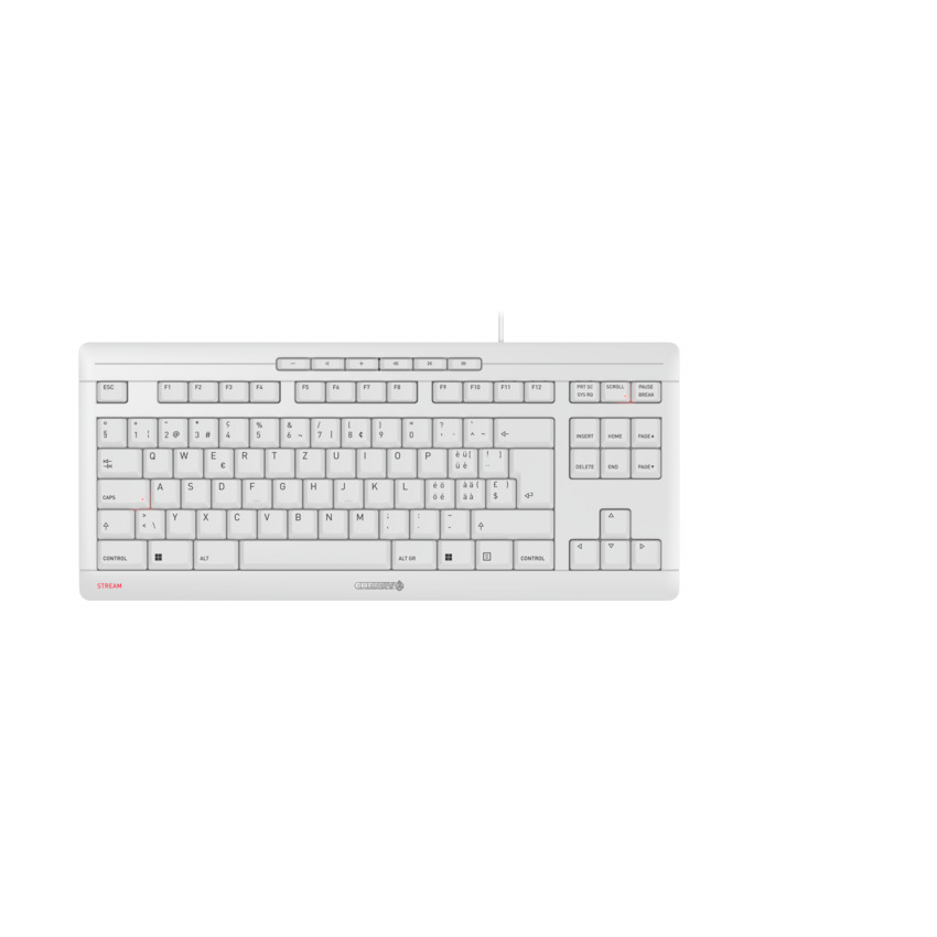 CHERRY TAS STREAM KEYBOARD TKL Corded CH-Layout grau (JK-8600CH-0)