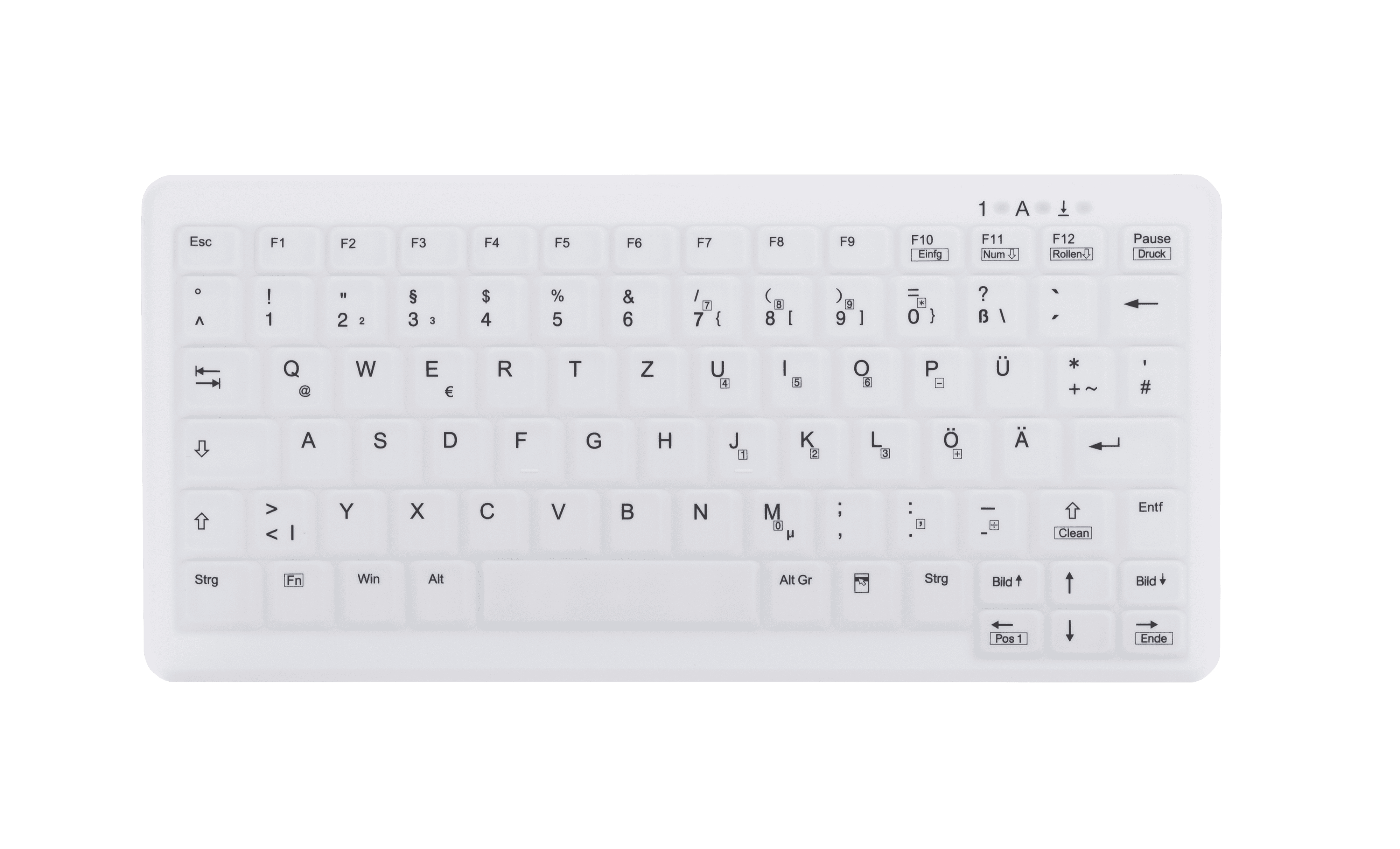 CHERRY AK-C4110 Tastatur USB QWERTZ Deutsch Weiß (AK-C4110F-U1-W/GE)