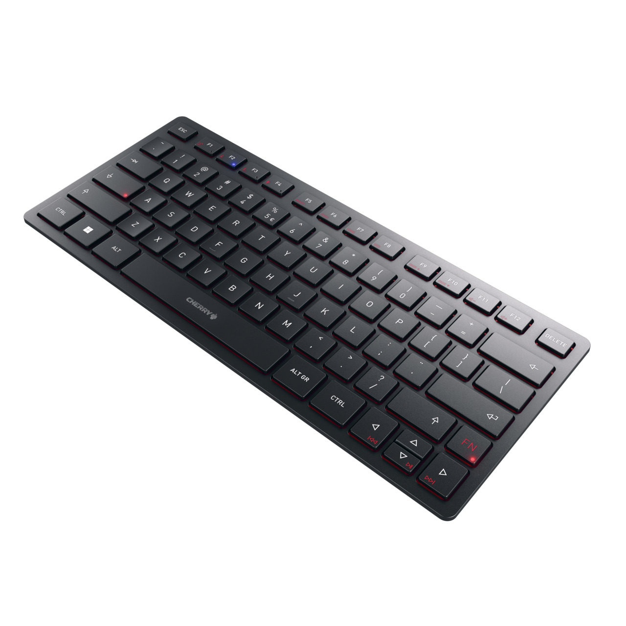 CHERRY KW 9200 MINI Tastatur USB + RF Wireless + Bluetooth AZERTY Belgisch Schwarz (JK-9250BE-2)