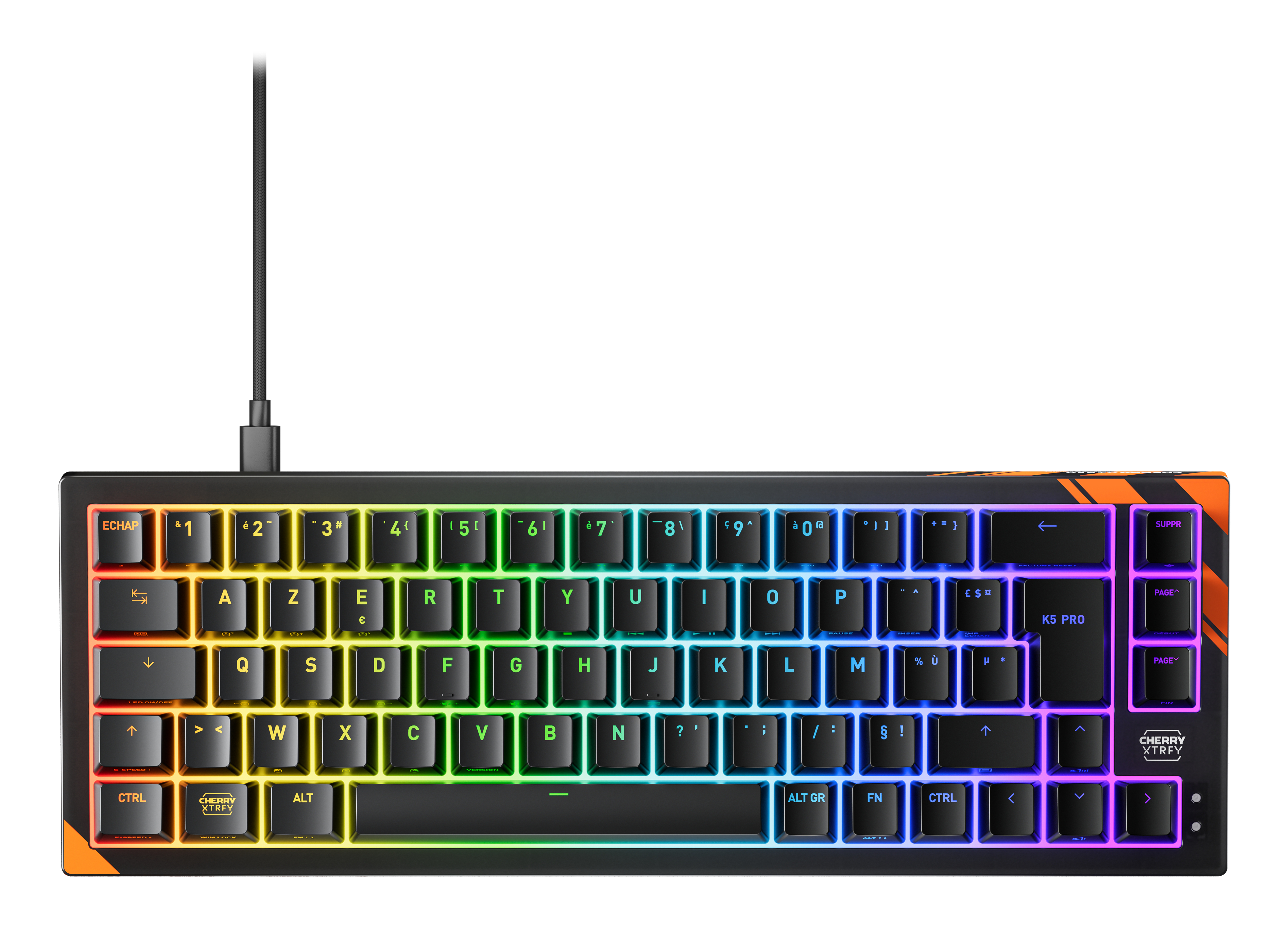 CHERRY K5 PRO TMR COMPACT KEYBOARD BLACK MAGNETIC SWITCH GAMING KBD (G8E-24200LACAFR-2)