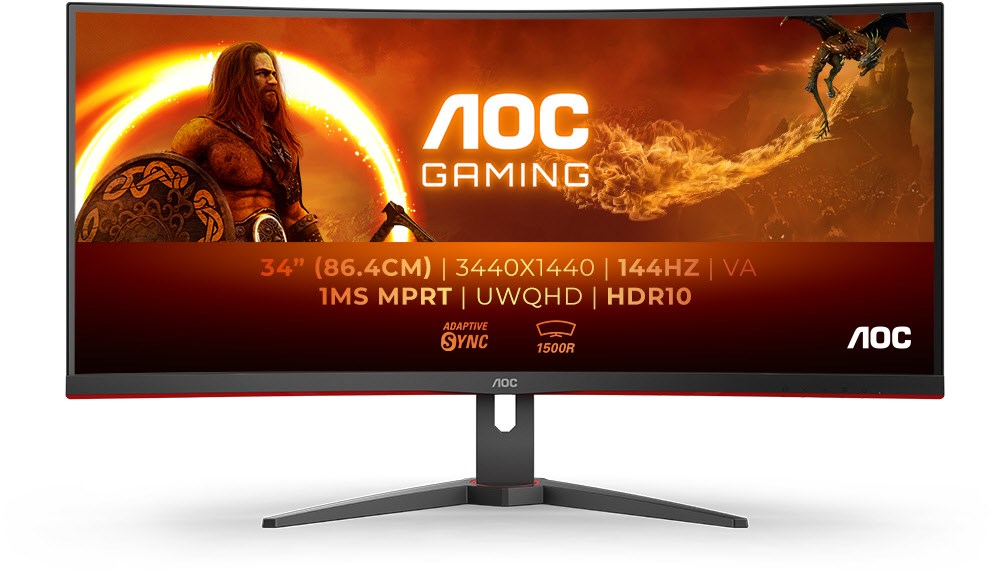 CU34G2XE/BK 86 cm (34") Gaming Monitor schwarz/rot
