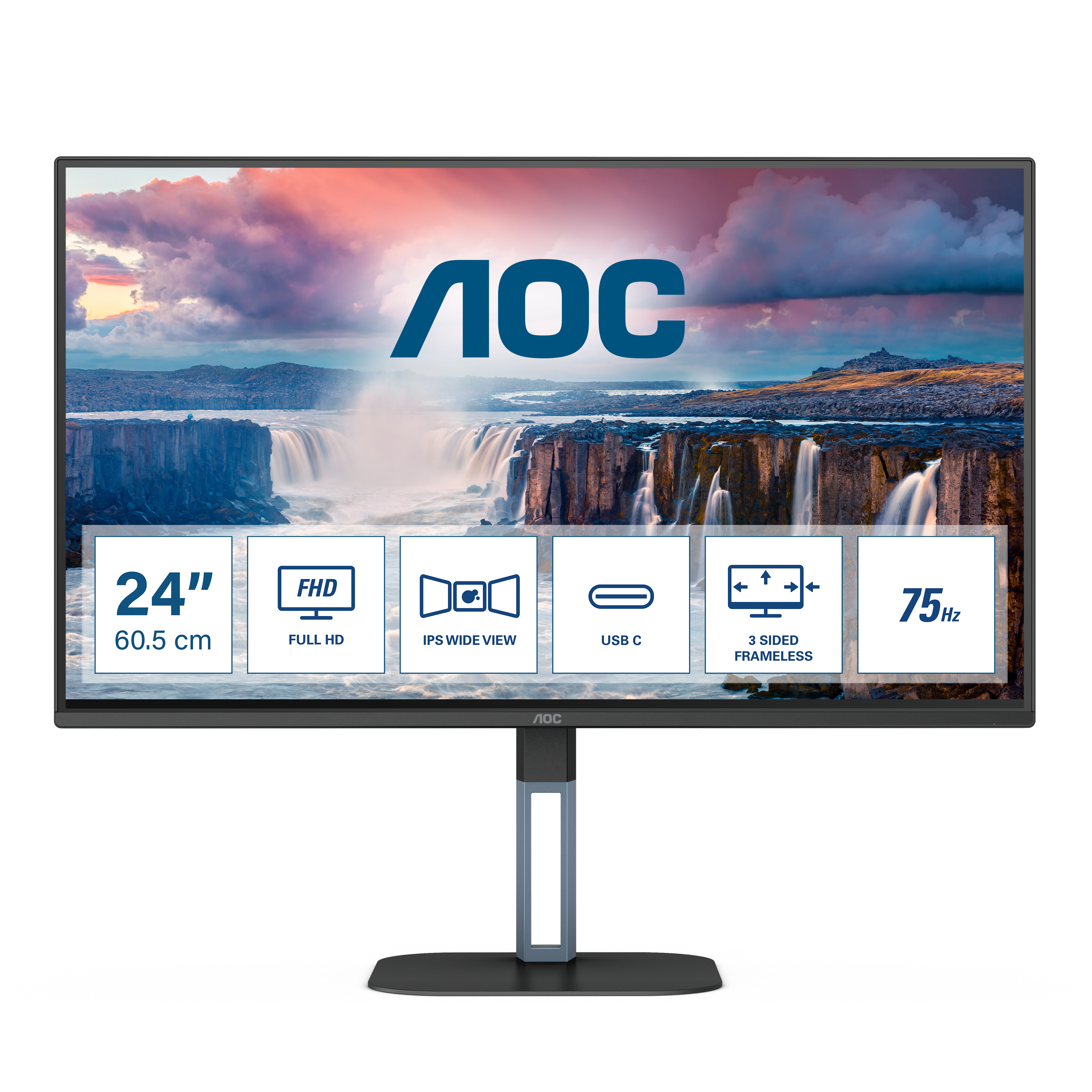 24V5CE/BK 61 cm (24") TFT-Monitor mit LED-Technik schwarz