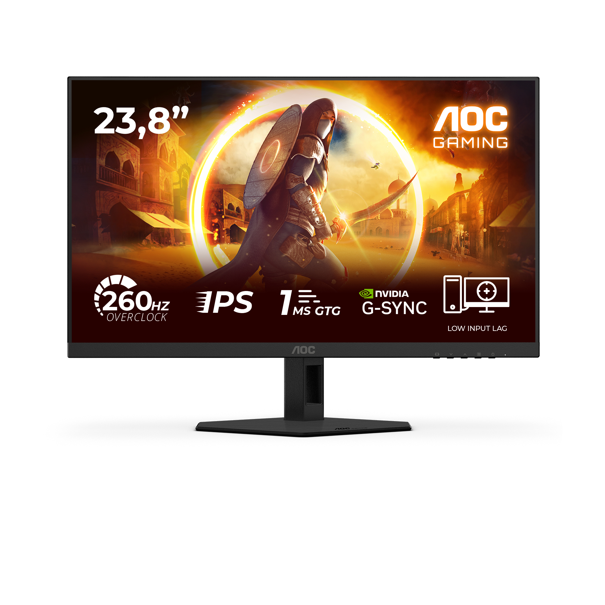 AOC 24G4ZRE Gming-Monitor 61?cm (24) Full HD  HDMI/DP  Schwarz/Rot