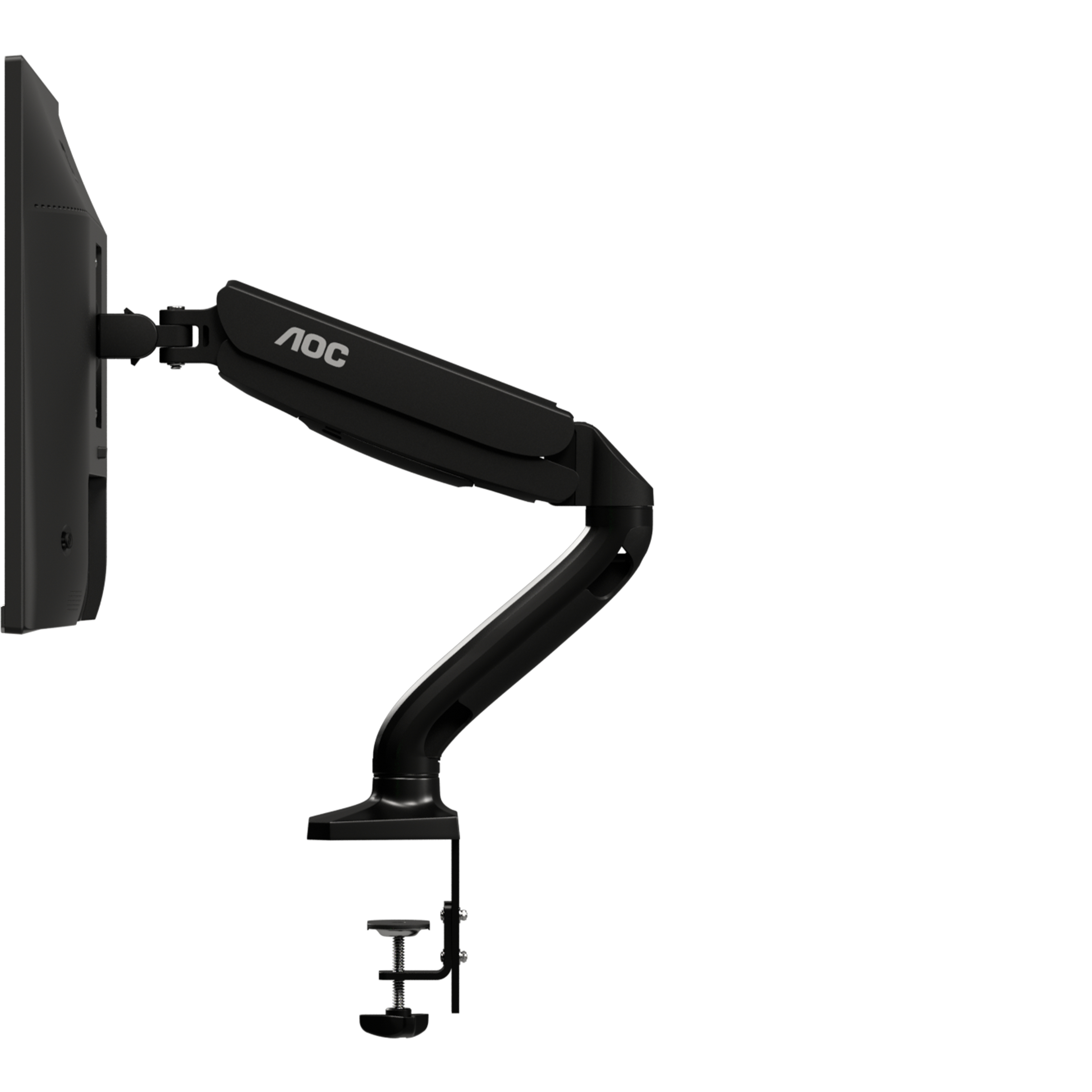 AOC AS110D0 Monitortischhalterung Gasfeder neigbar, schwenkbar, Pivot 33-80cm (13-31,5") 2-9 KG, VESA 75x75/100x100