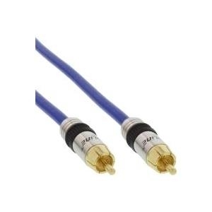 INLINE 1xCinch A/V Kabel PREMIUM 15m doppelt geschirmtes Kabel fuer Composite Video und Coax Digital Audio vergoldete Stecker 75Ohm (89815P)