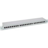 InLine® Patchfeld Cat.6 24-fach, 48,26cm (19), 1HE, lichtgrau, RAL7035 (76224)