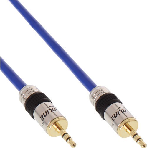 INLINE Klinke PREMIUM Audiokabel 20m InLine PREMIUM Qualitaet 3,5mm St St 20m Stereo vergoldete Kontakte doppelt geschirmt (99957P)