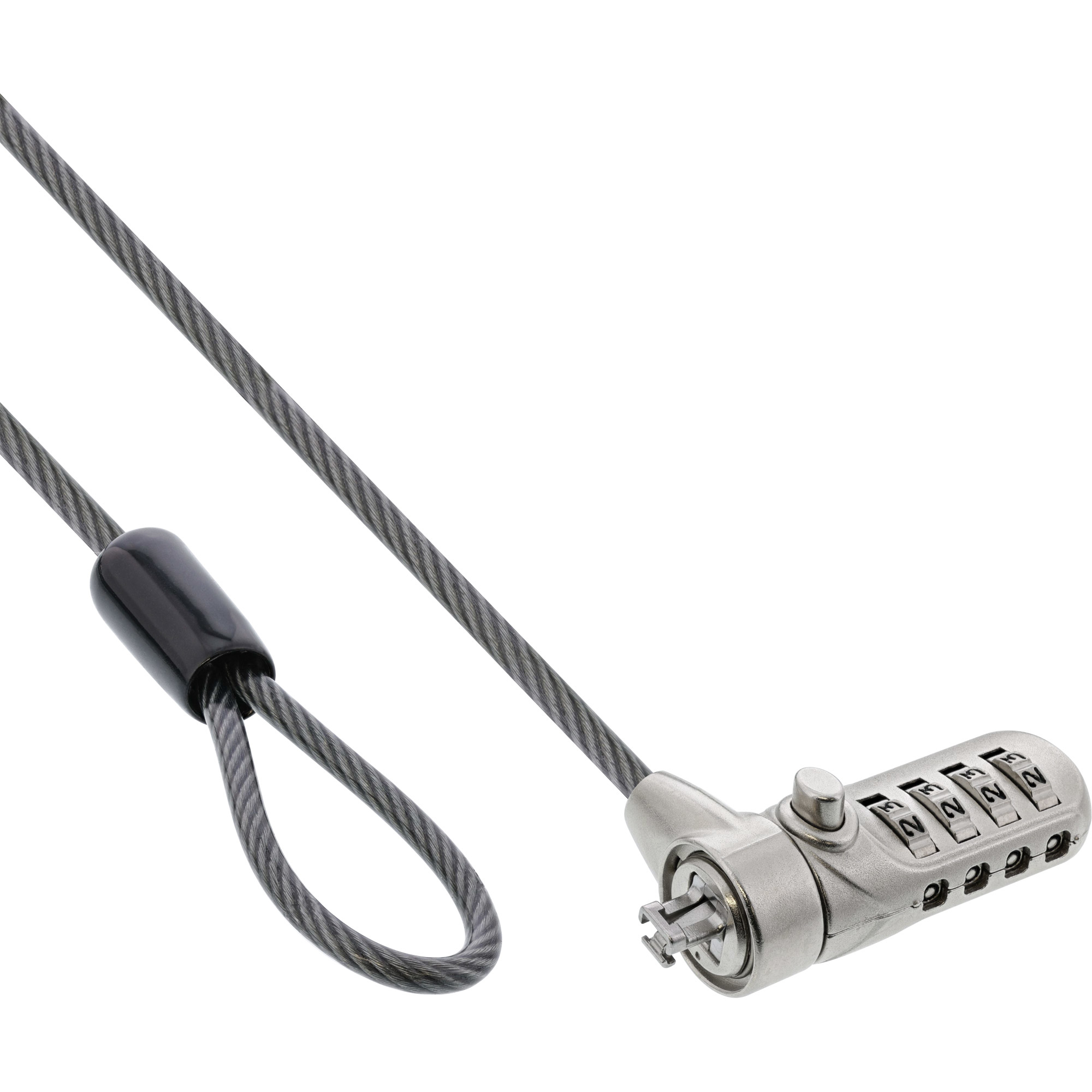 InLine® Notebook Sicherheitsschloss, mit Zahlenkombination, 4,4mm x 2m (55702)