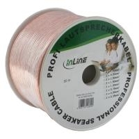 INLINE Lautsprecherkabel 50M 2x 2,5mm² CCA transparent 50m (98350T)