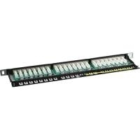 InLine - Patch Panel - RJ-45 X 24 - Schwarz, RAL 9005 - 0,5U (76224B)