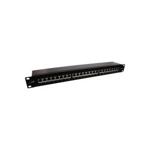 INLINE - Patch Panel - Rack montierbar - RJ-45 X 24 - Schwarz, RAL 9005 - 1U - 48.3 cm (19)