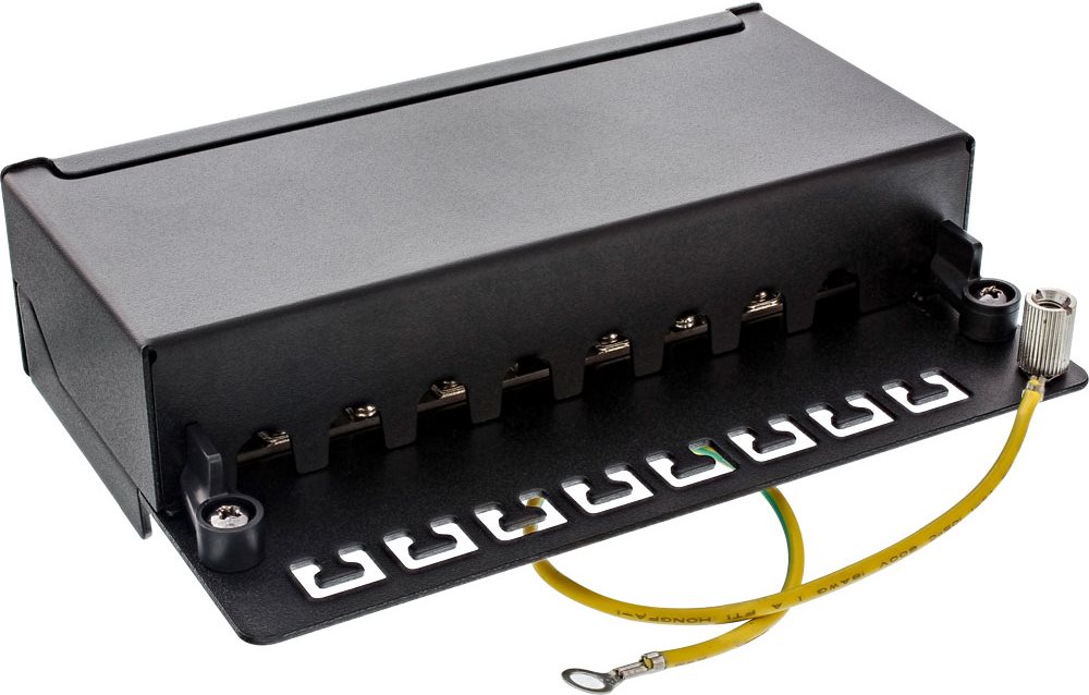 InLine 76808A - Patch Panel - Tisch montierbar, geeignet für Wandmontage - RJ-45 X 8 - Schwarz, RAL 9005 (76808A)