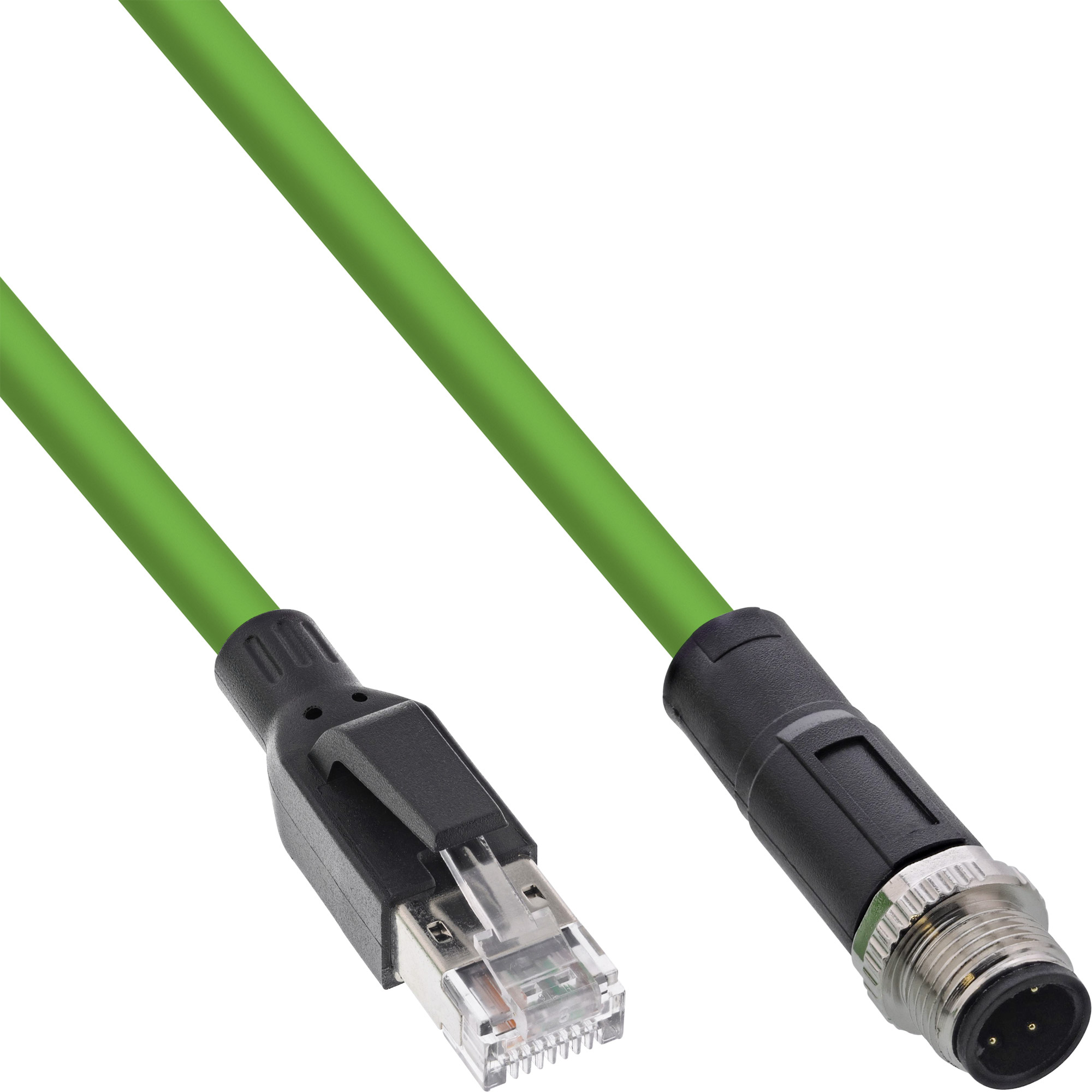 InLine® Industrie Netzwerkkabel, M12 4-pin D-kodiert St. zu RJ45 St., PUR, 5m (40405)