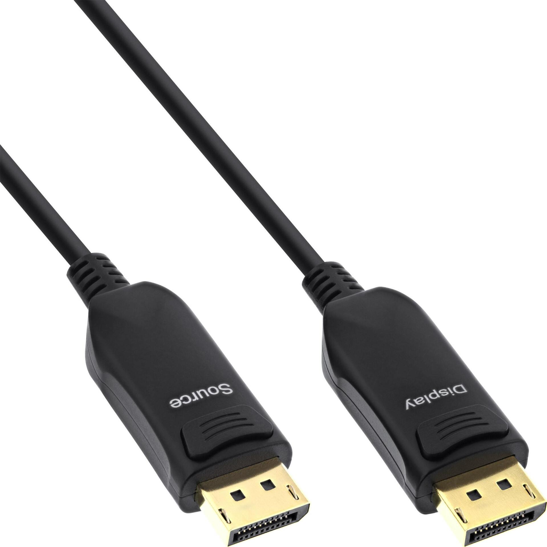InLine DisplayPort 2.1 AOC Kabel - UHBR - schwarz - 15m (17215A)