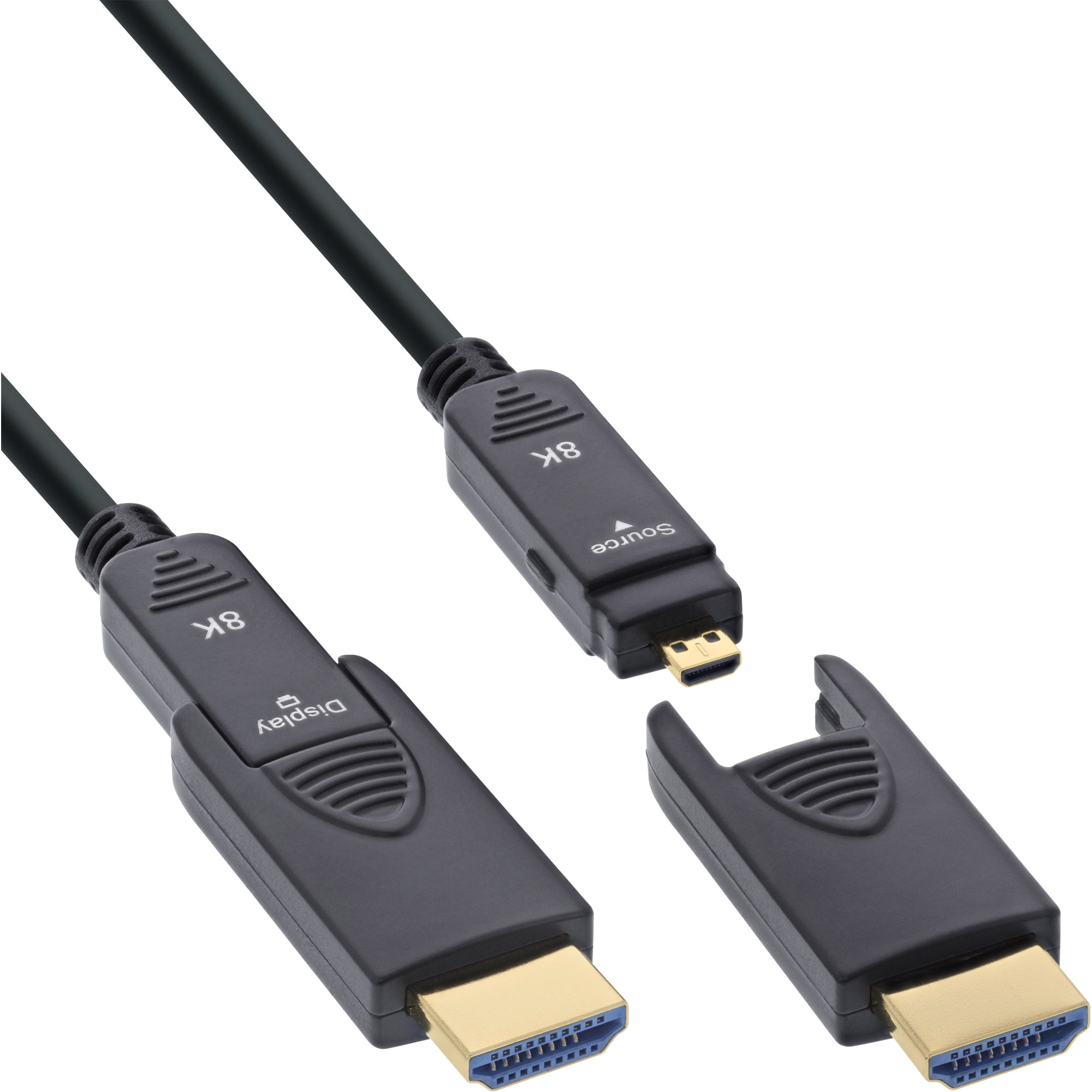 InLine HDMI AOC Kabel Ultra High Speed HDMI 8K4K Stecker abnehmbar 15m - Kabel - Audio/Multimedia (17915O)