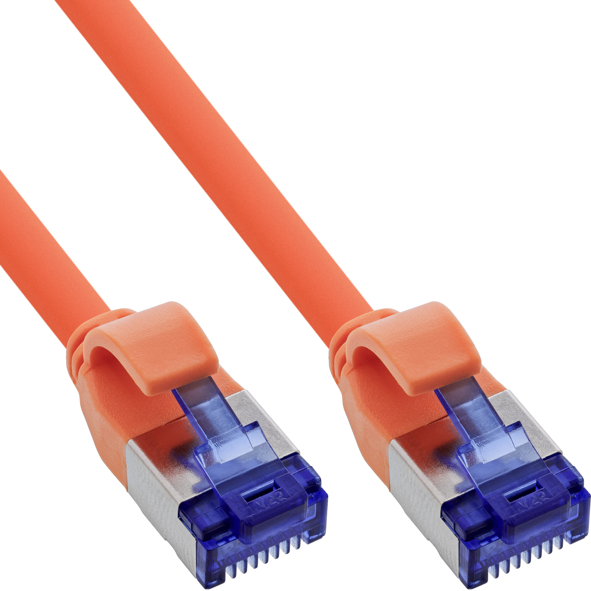 InLine® Patchkabel Slim, Cat.6A, S/FTP, TPE (LSZH) flexibel, PoE, orange, 15m (74915O)