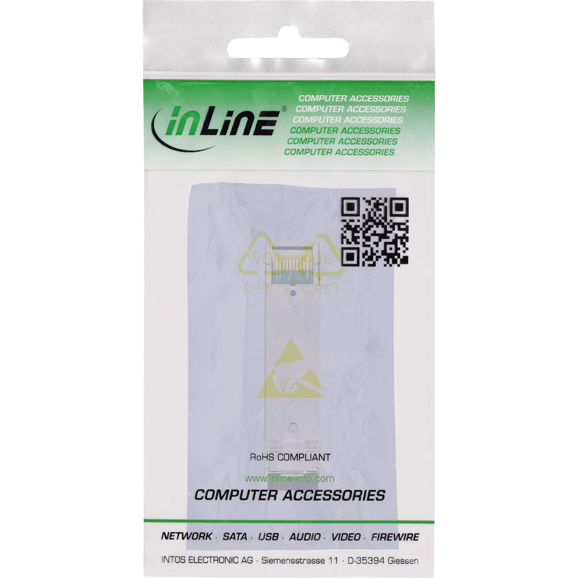 InLine SFP Modul LWL 1310nm Singlemode mit LC Buchsen 15km 2.5Gb/s - Transceiver - Glasfaser (LWL) (32335S)