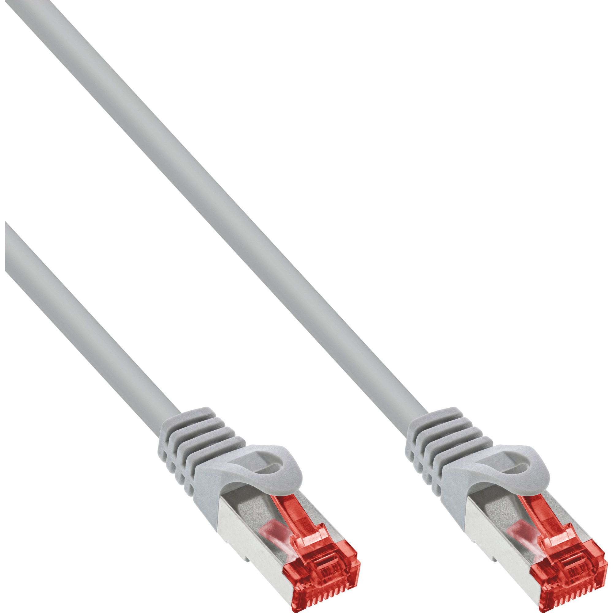 InLine 25er B-Pack Patchkabel S/FTP PiMf Cat.6 halogenfrei CU grau - Netzwerk - CAT 6 (B-76905)