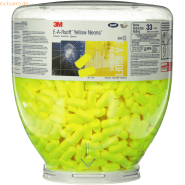 Nachfüllaufsatz Ohrstöpsel EAR Soft yellow Neon 500 Paar