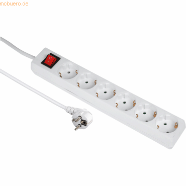 Hama Steckdosenleiste 00108833 6fach Schalter 5m weiß
