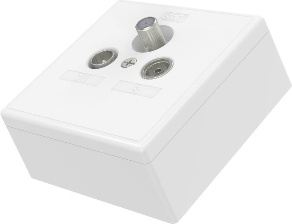 Hama Universelle Antennendose SKITU, Enddose 0 dB, 4 in 1 (00205288)