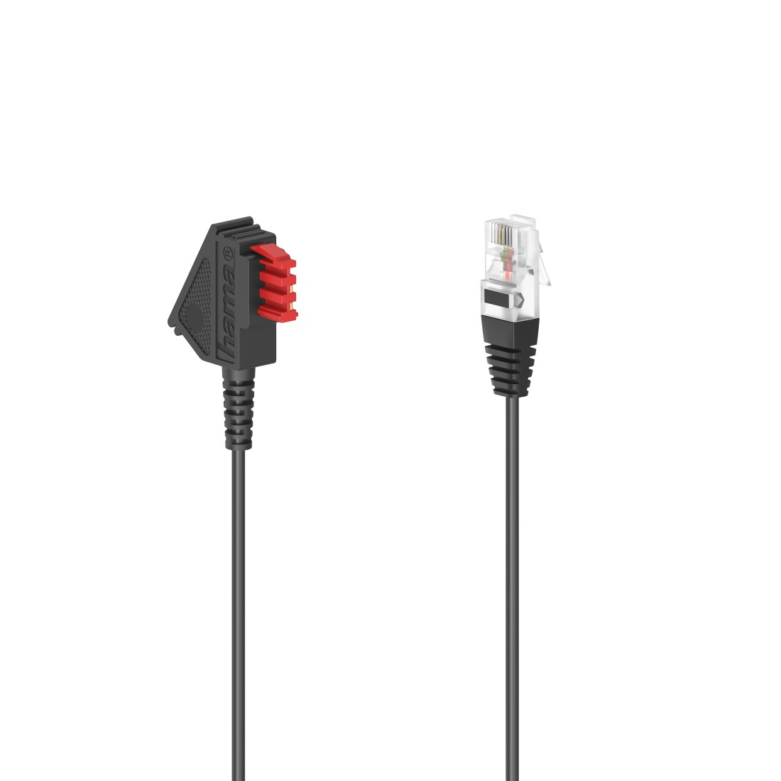 Hama DSL-Box-Kabel, TAE-F-Stecker - Modular-Stecker 8p2c, 10 m, Schwarz (00201117)