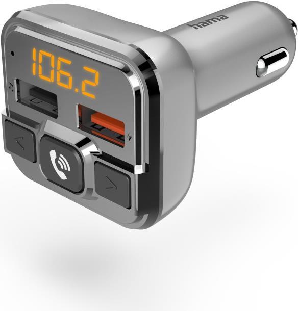 Hama Bluetooth® FM-Transmitter für Autoradio, Freisprecheinrichtung, 2x USB-Port (00201631)
