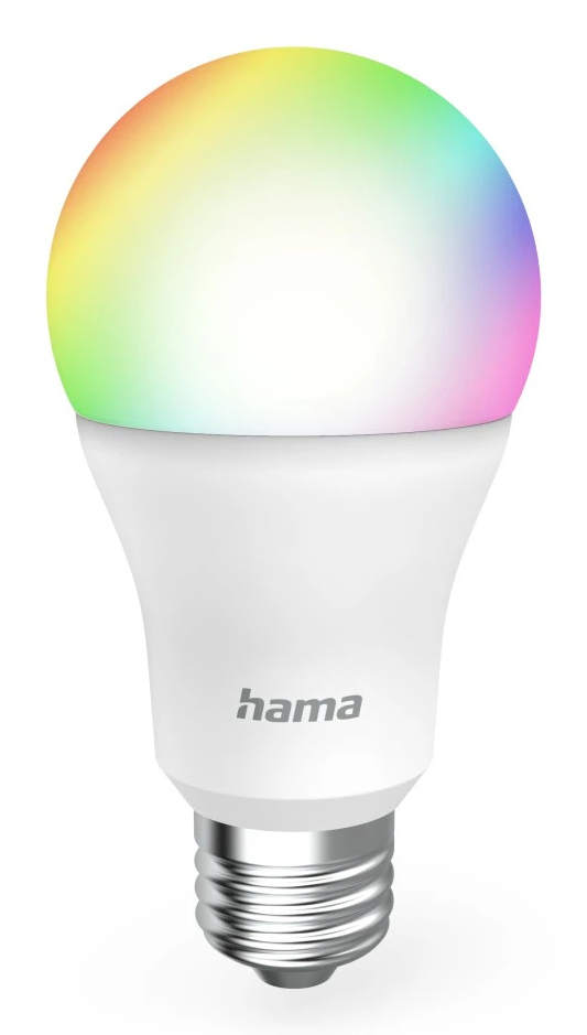hama LED-Lampe Smarte WLAN E27 9 W für Sprach-/App-Steuerung, 1 St.