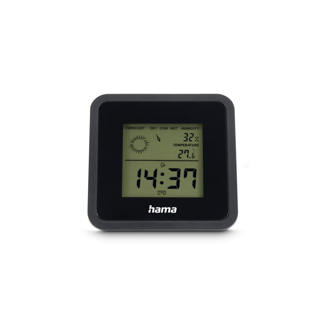 hama Borneo Thermometer schwarz